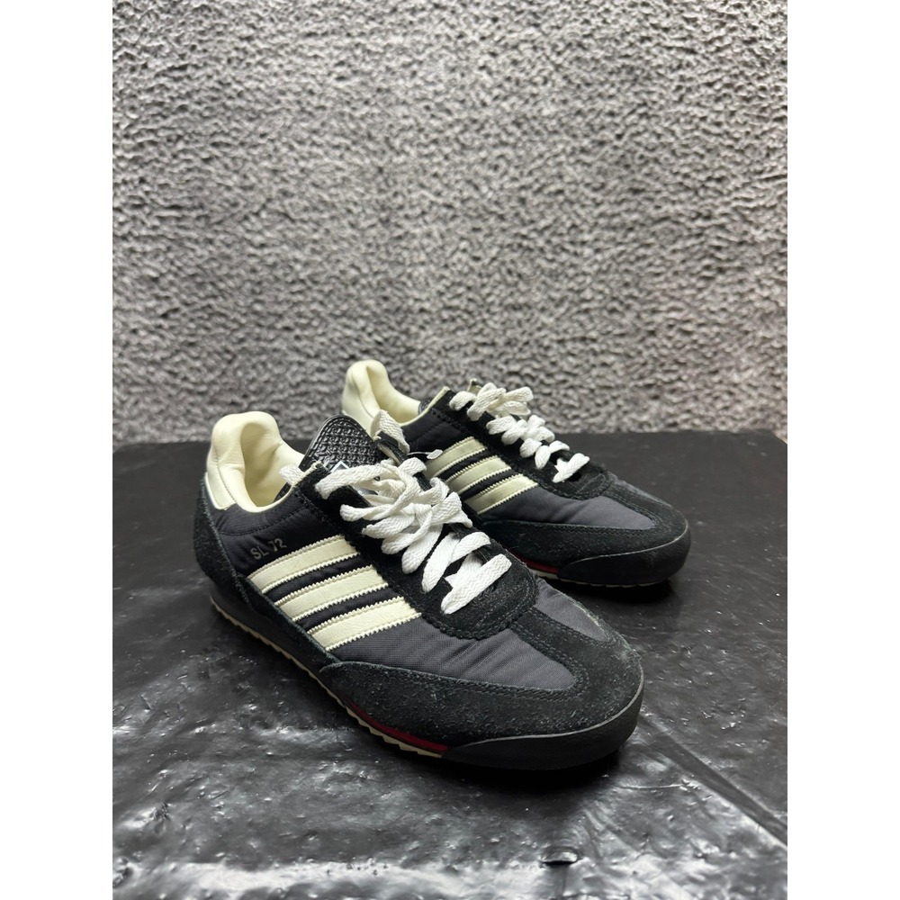 Vintage Adidas SL 72 OG Lace-Up Low Top Sneakers Core Black Women's Size 6.5 US